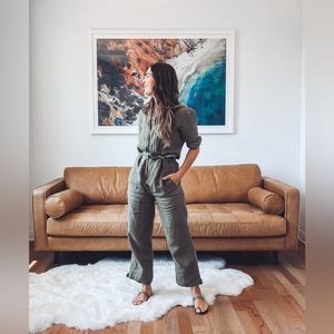 Jenni Kayne // Green Linen Jumpsuit